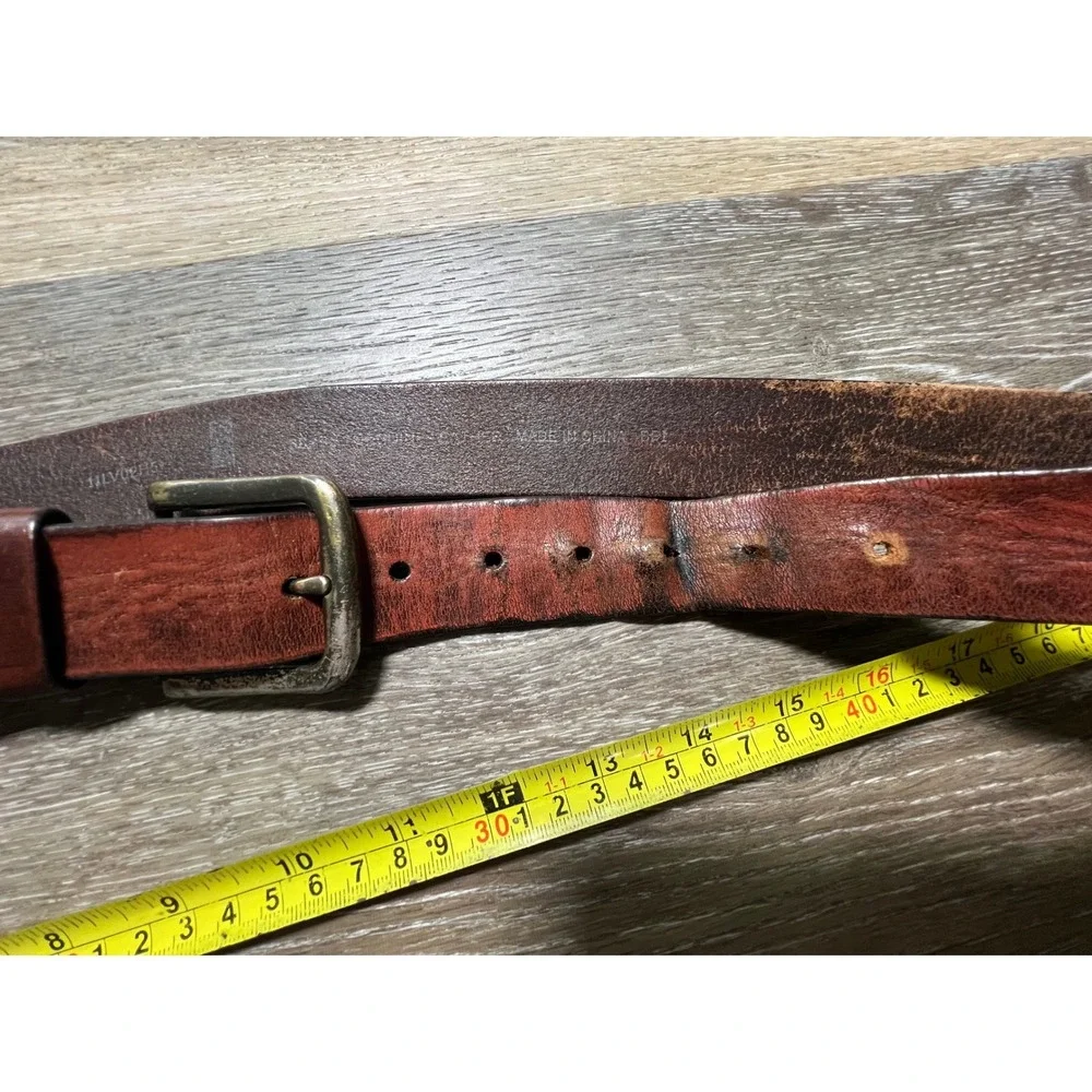 Levi's Belt Men 36/95 Brown Genuine Leather Distressed Rugged Workwear 11LV02F5